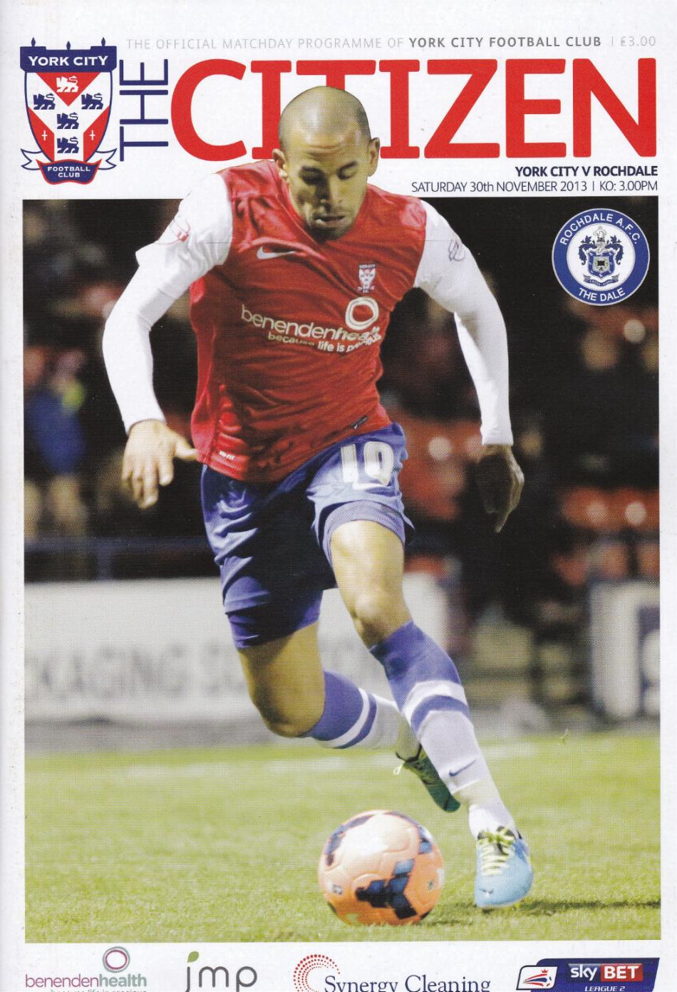 YORK CITY v ROCHDALE 2013/14